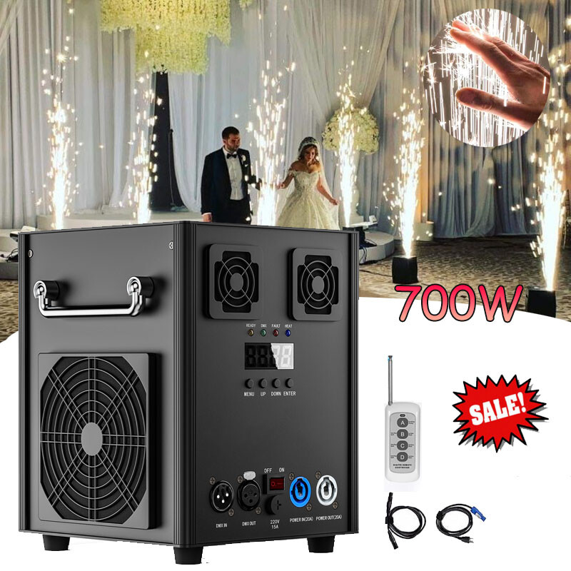 700W Cold Spark Machine Stage Effect DMX Firework Machine DJ Event Party Wedding