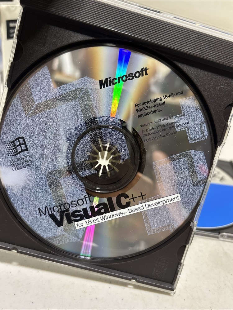6 Microsoft Visual C++ for 16 bit Windows Versions CD Developer Net Lot