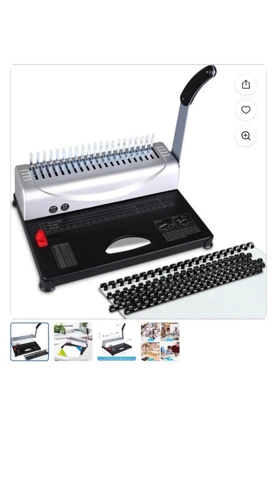 Make Easy Comb Binding Machine Book Making School Business