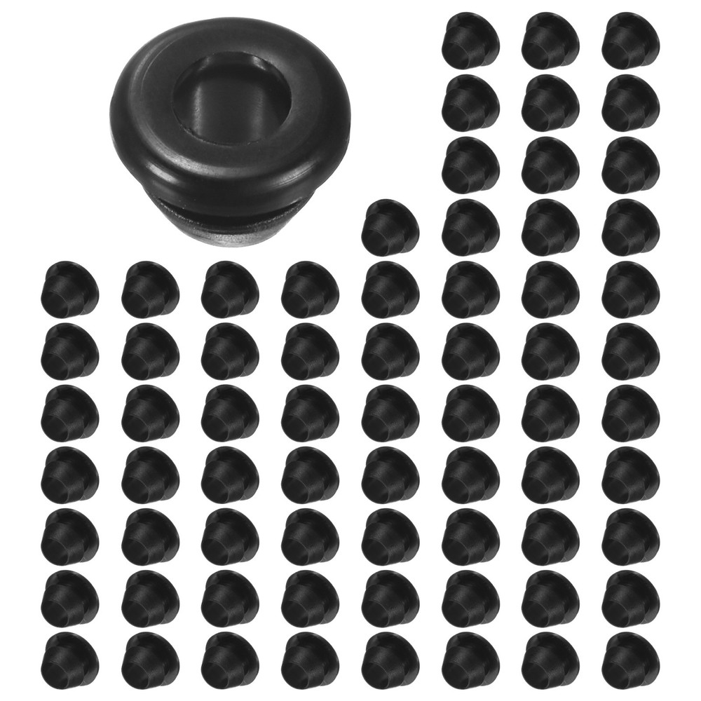 70-Pack Cable Railing Rubber Grommets, 7mm Drill Hole 5mm ID Car Grommet