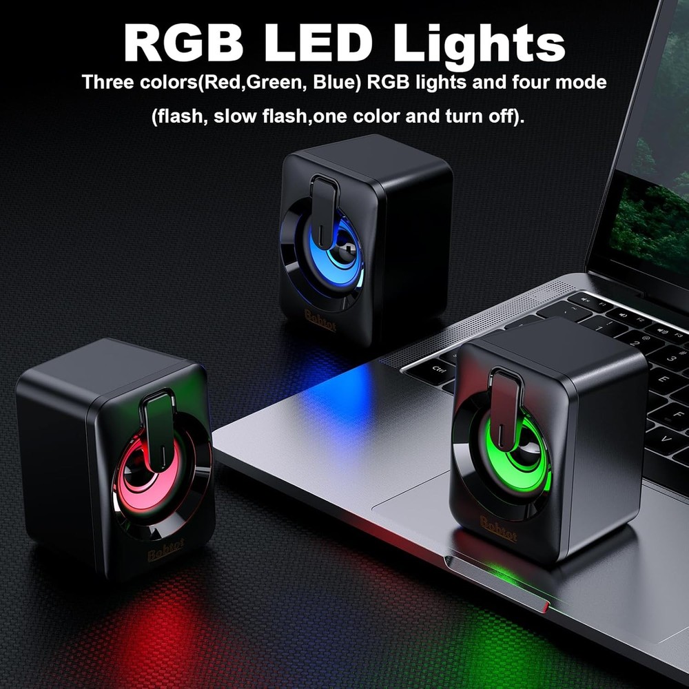 Computer Speaker Bluetooth RGB Desk Speaker for Computer and Laptop