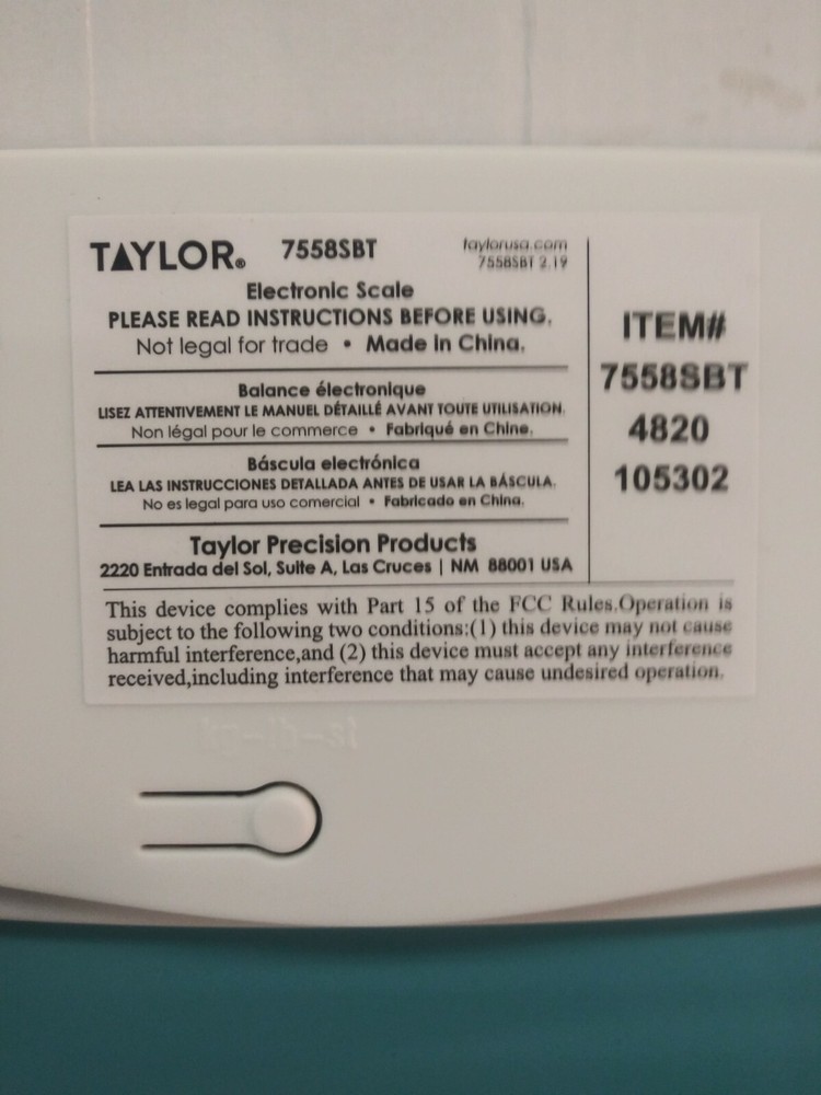 TAYLOR GLASS DIGITAL BATH SCALE