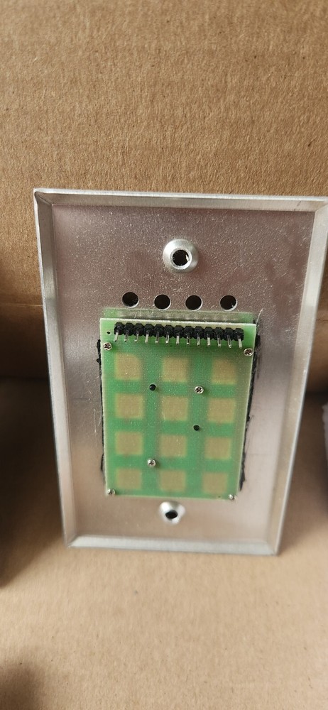 Corby 7140 Single Gang Replacement Security Keypad, 4 LED Holes, No Electronics