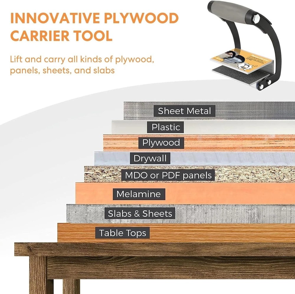 Effortless Panel Carrier Tool - Ergonomic Drywall Lifting with 200 lbs Capacity
