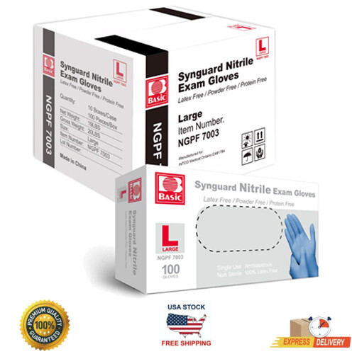 10-2000 pcs BASIC Nitrile glove Bule Powder-Free S/M/L/XL-Size
