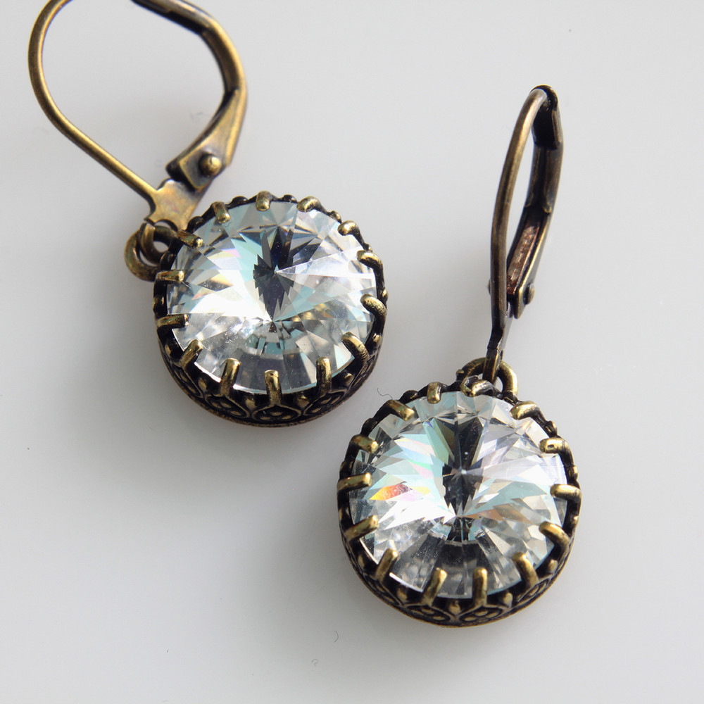 Small Aurora Crystals Dangle Earrings