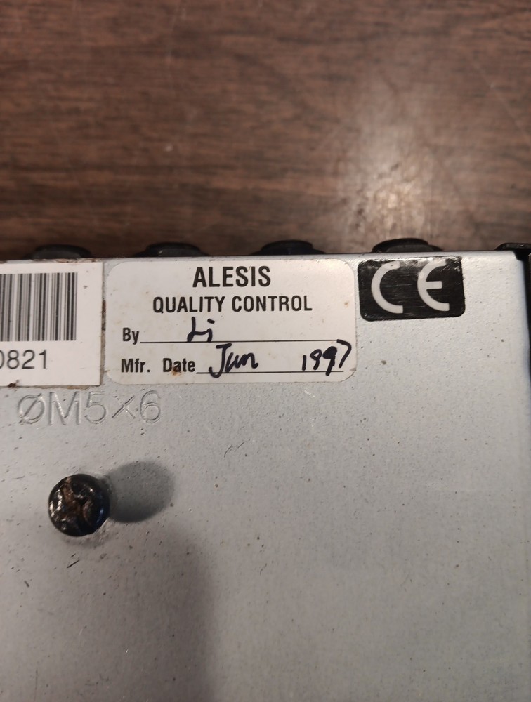 ALESIS NANOVERB 18-BIT DIGITAL EFFECTS PROCESSOR - UNTESTED