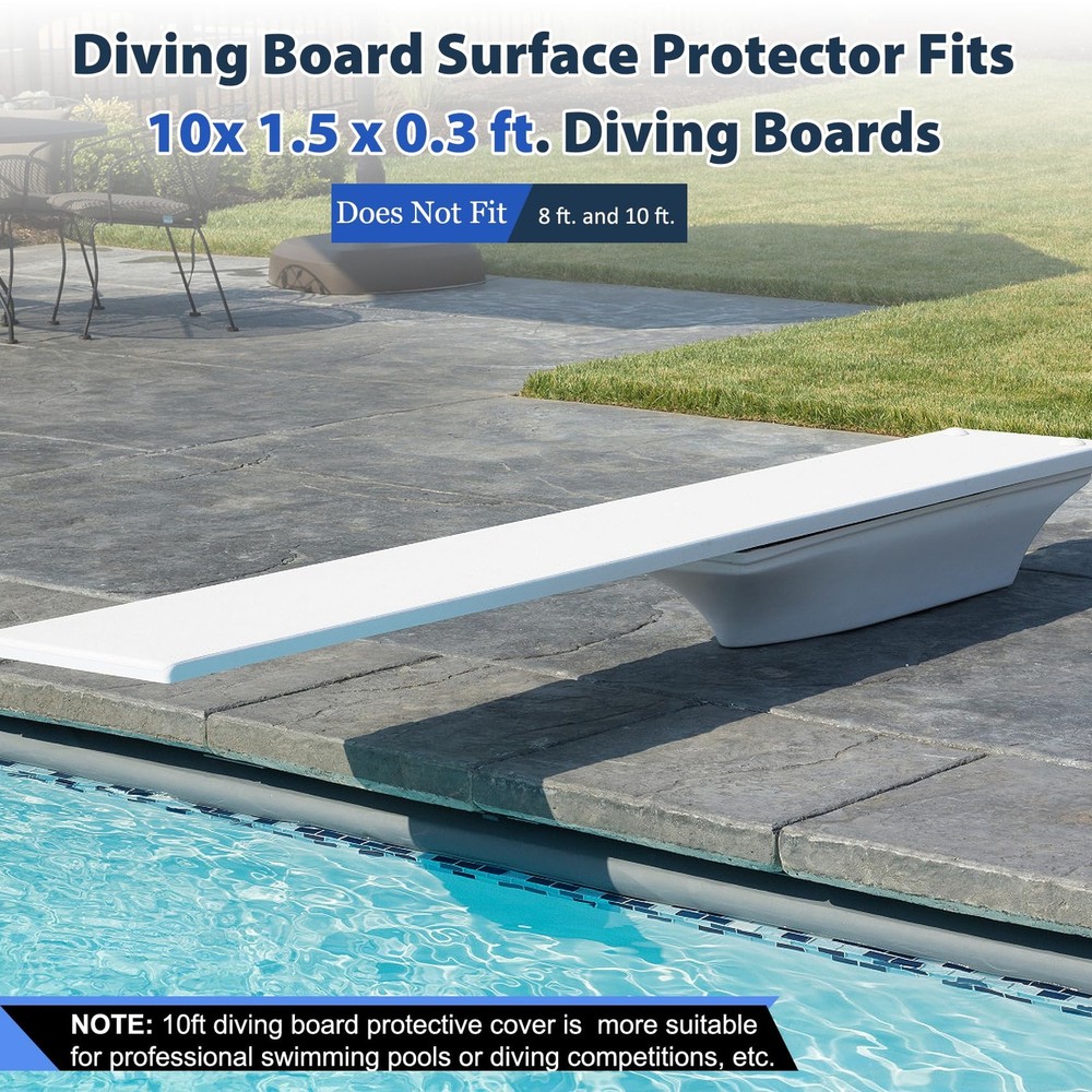 10ft Pool Diving Board Protector, High Strength Polyester Material, Drawstrin...
