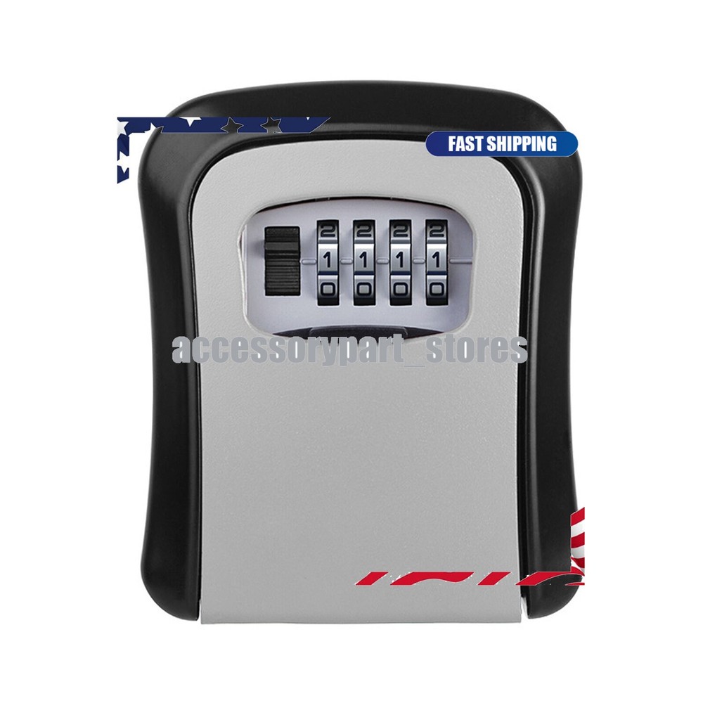 4 Digit Key Safe Lock Box Combination Security Storage Case Organizer Wall Mount