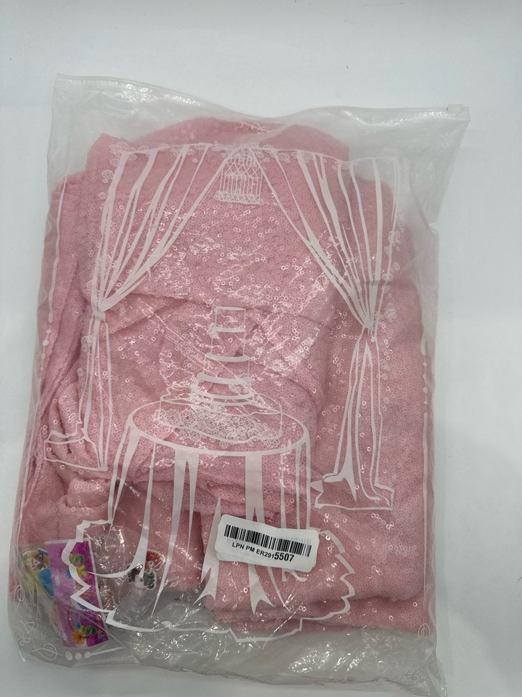 QueenDream Sequin Backdrop Drapes 4 Panels 2ftx8ft Glitter Curtains Pink
