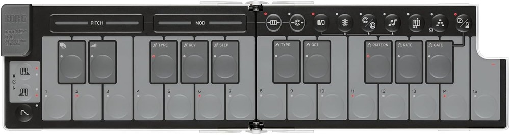 KORG nanoKEY Fold White Foldable Midi Keyboard Controller Brand New