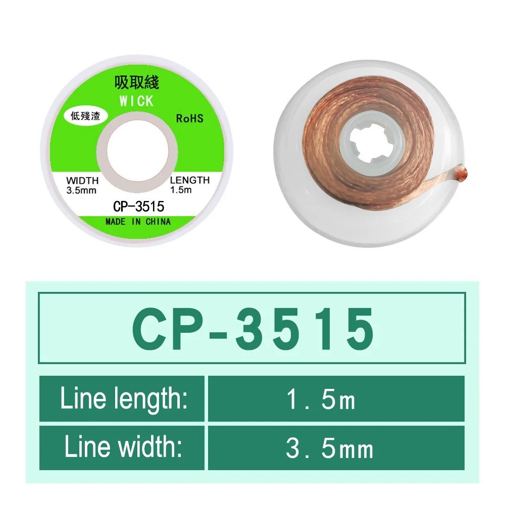 Solder Removal Braid Desoldering Wire Mesh Braid Tape Copper Braid for Soldering