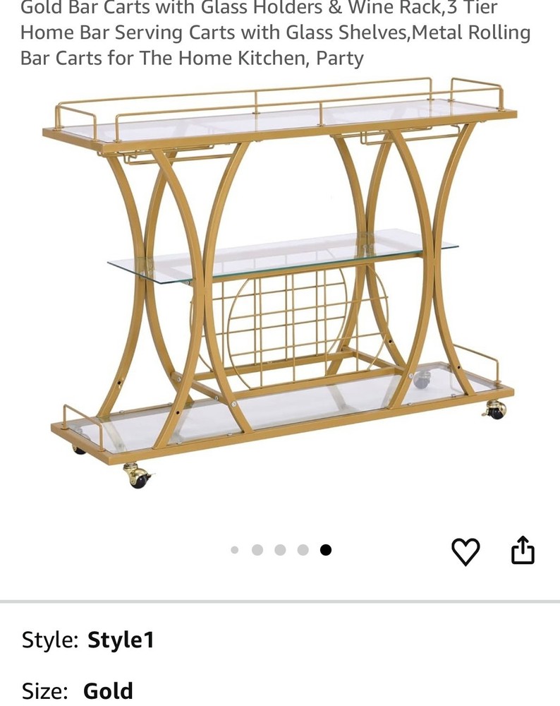 Gold Bar Cart