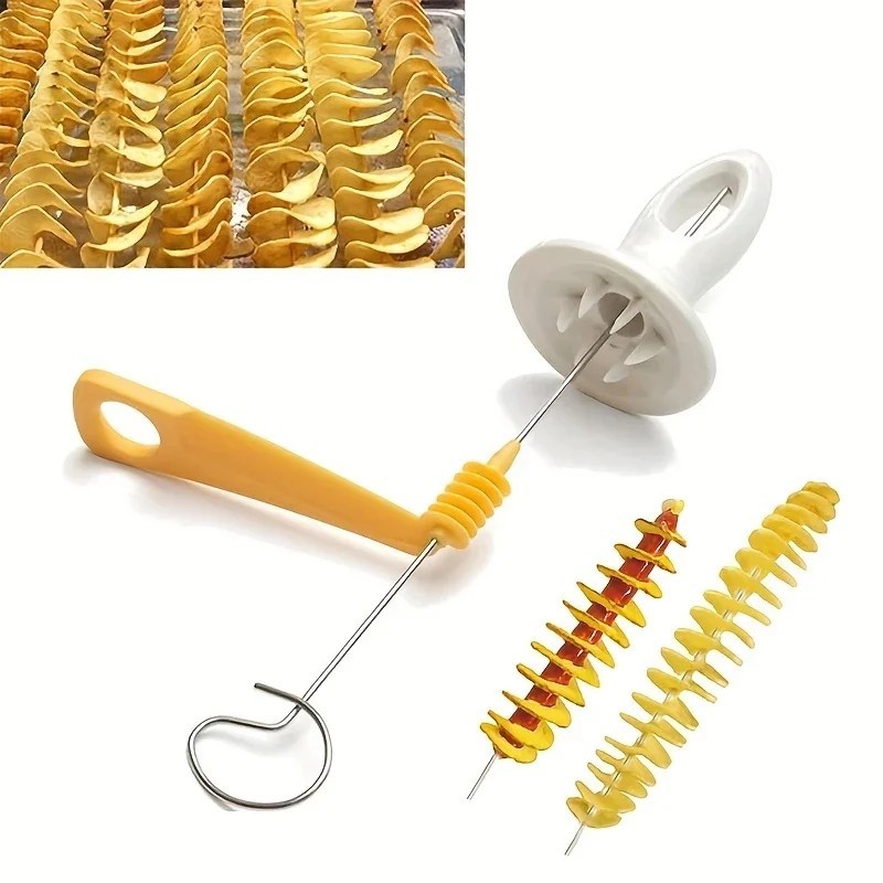 6PCS STAINLESS STEEL SPIRALIZER SET – MULTI-FUNCTION VEGETABLE CUTTER FOR POTATO