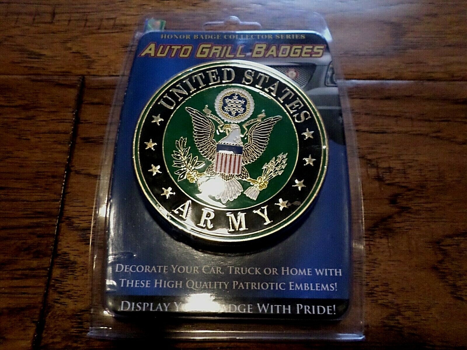 U.S ARMY AUTOMOBILE GRILL BADGE AUTO HOME MEDALLION SHADOW BOX EMBLEM