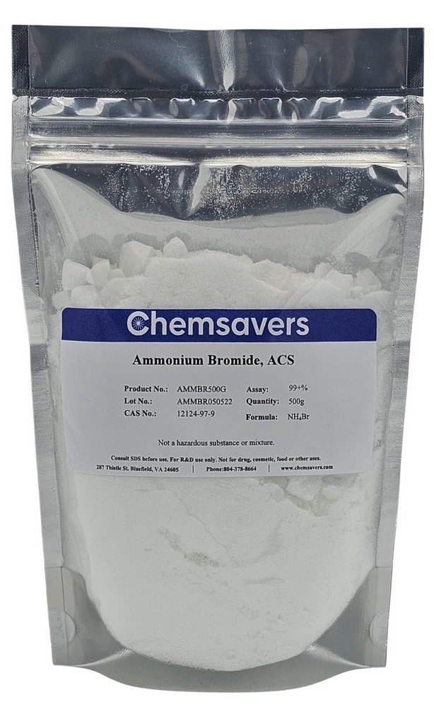 Ammonium Bromide, ACS, 99+%, 500g