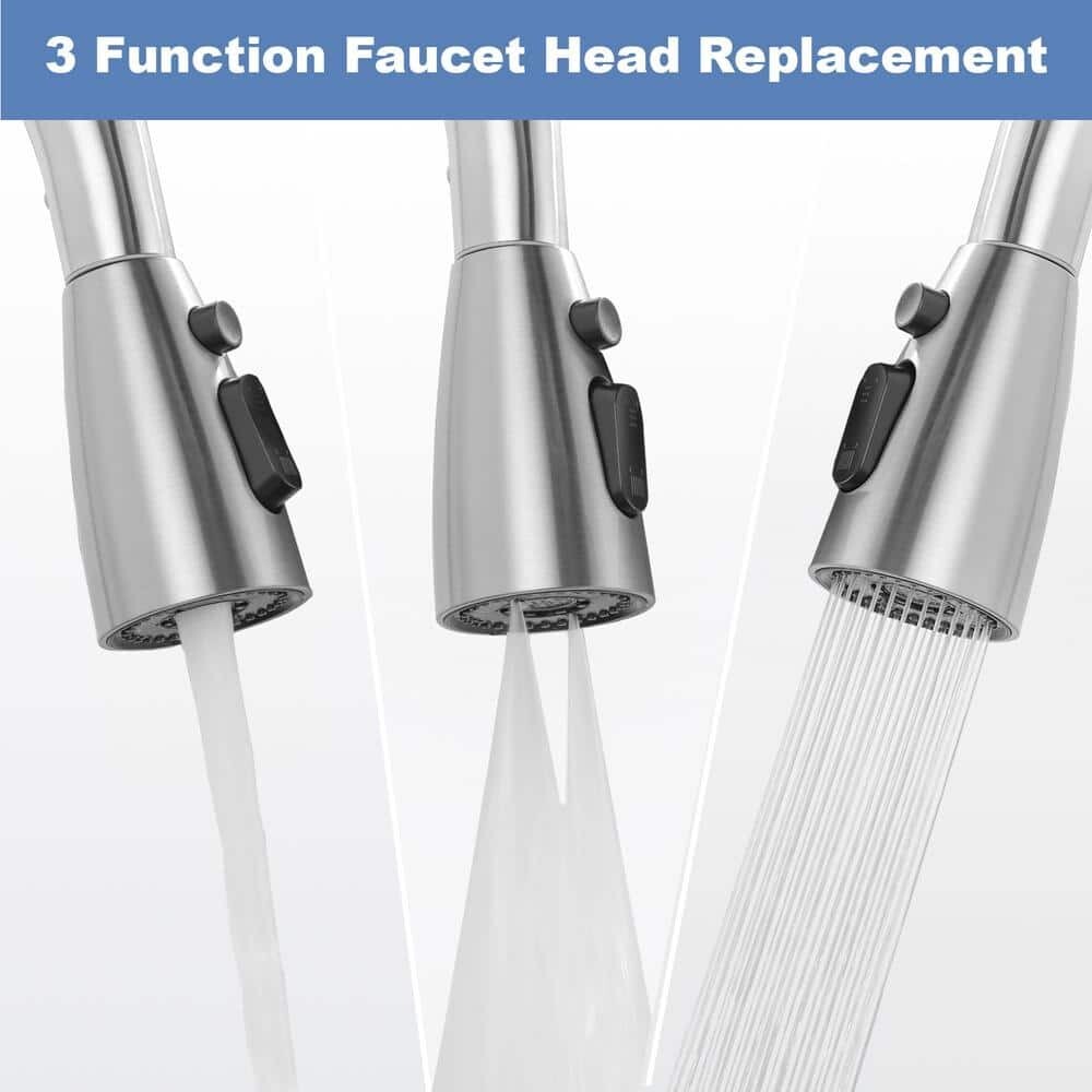 3 Function Kitchen Faucets Head Replacement with 9-Adapters