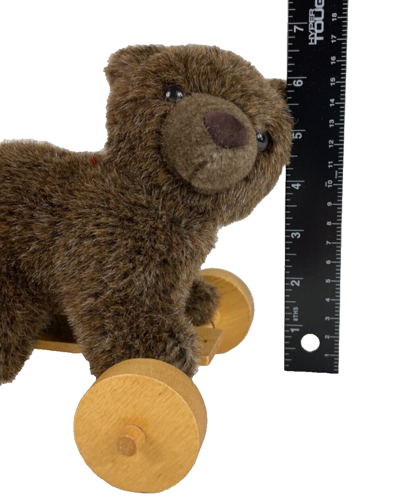 Applause Bear on Wheels Pull Toy