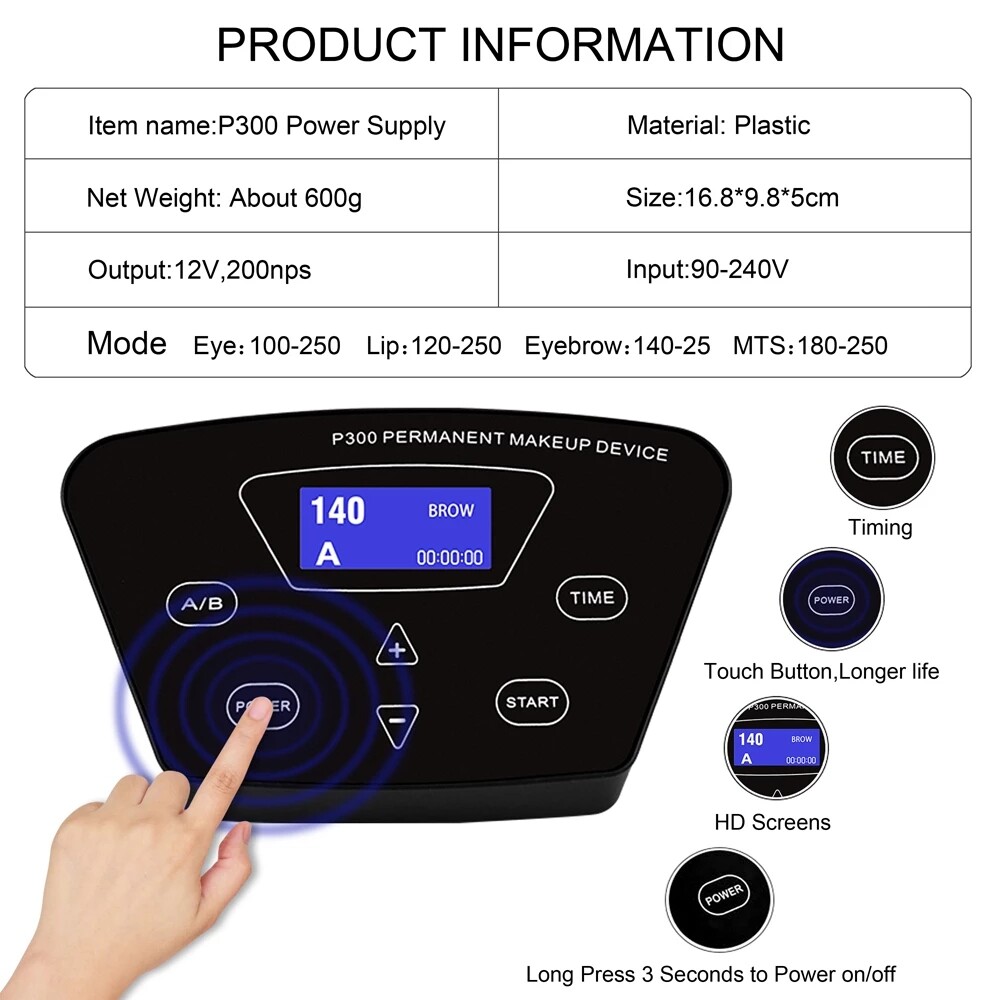 Biomaser E005 Permanent Makeup Machine Professional P300 Kit For Eyebrow Lips