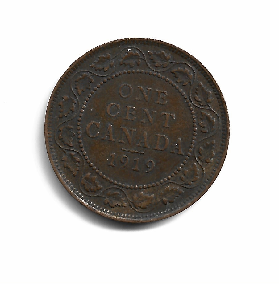 World Coins - Canada 1 Cent 1919 Coin KM# 21