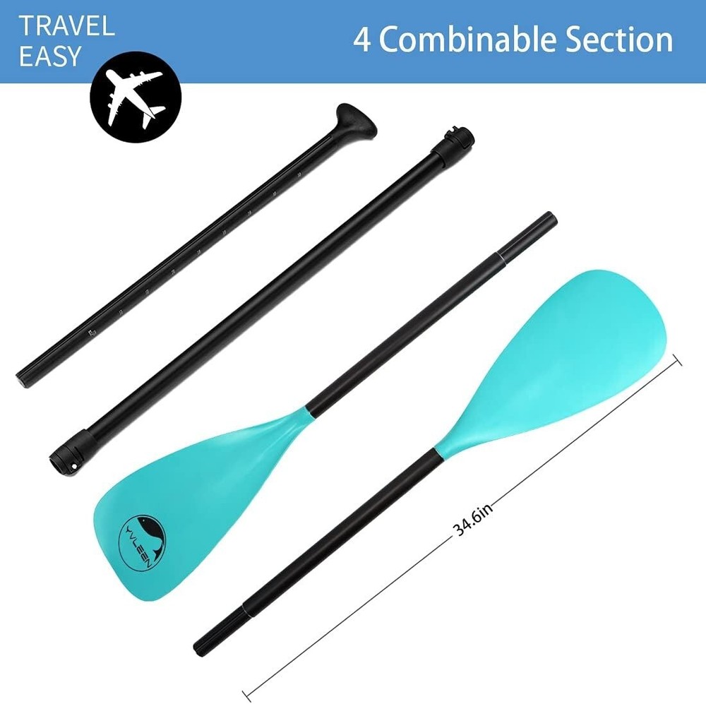 Versatile 4-Piece Paddleboard Paddle - Adjustable Height and Lightweight Design