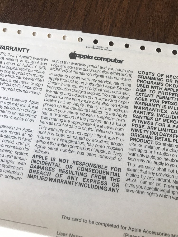 LOT Vintage Apple Computer - Forms, Manual, Reports 1980s