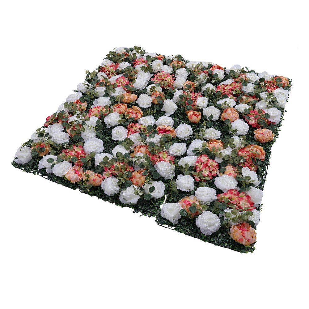 6Pcs Artificial Flower Wall Panel Flower Panel Wedding Floral Prop Wall Panel