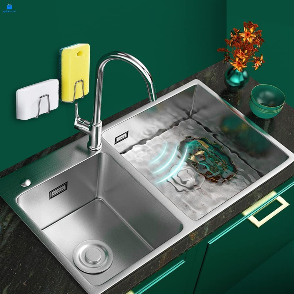 Sponge Holders for Kitchen Sink Adhesive Holder Caddy A-silver