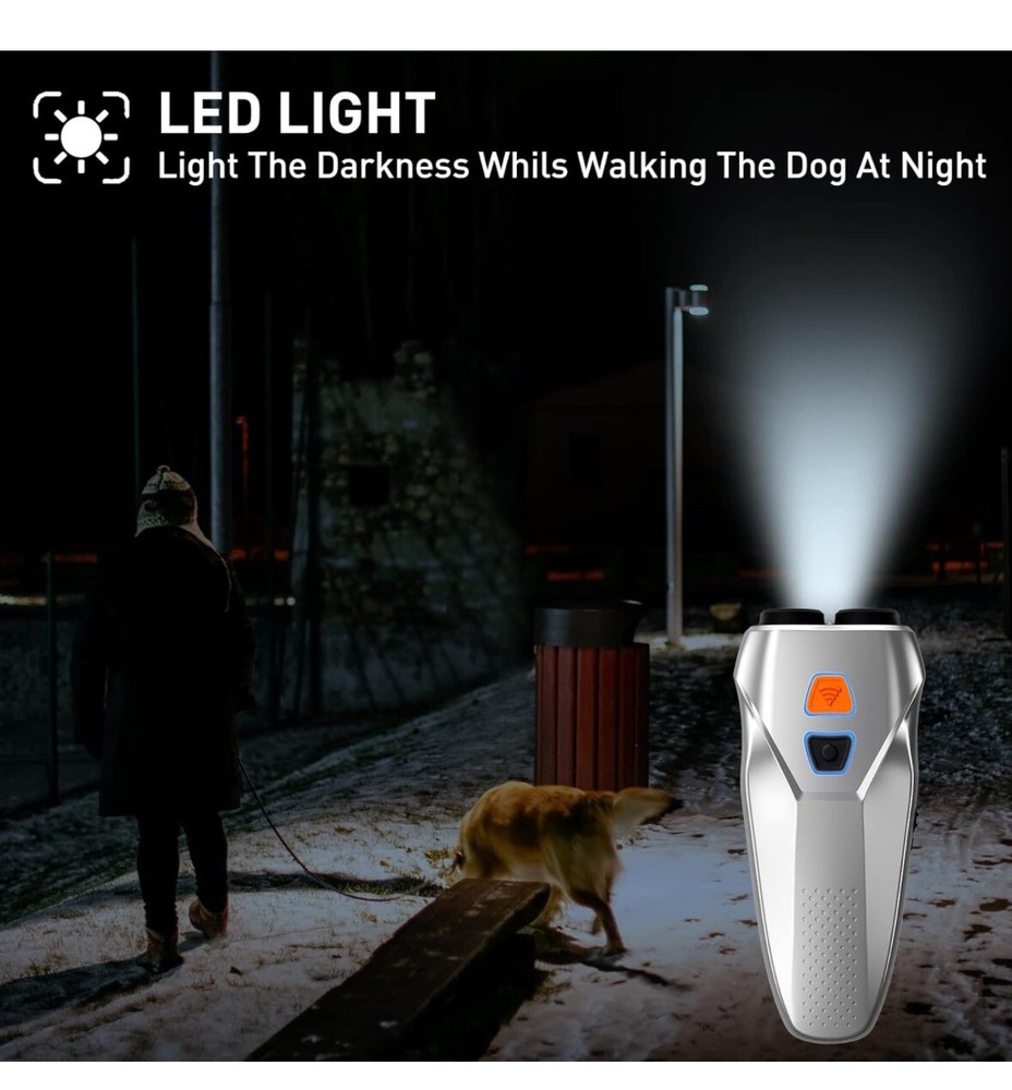 Dog Barking Control Devices Dual Sensor Anti Barking / Training Device - Silver