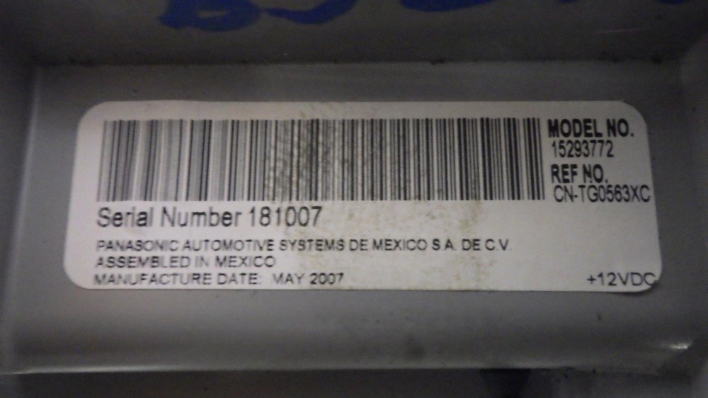 08 BUICK ENCLAVE Info Screen 15293772