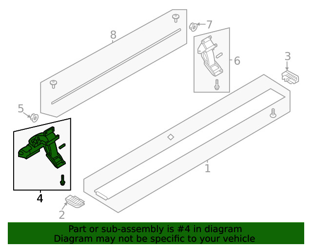 Genuine Ford Running Board Mounting Bracket HC3Z-16A507-E