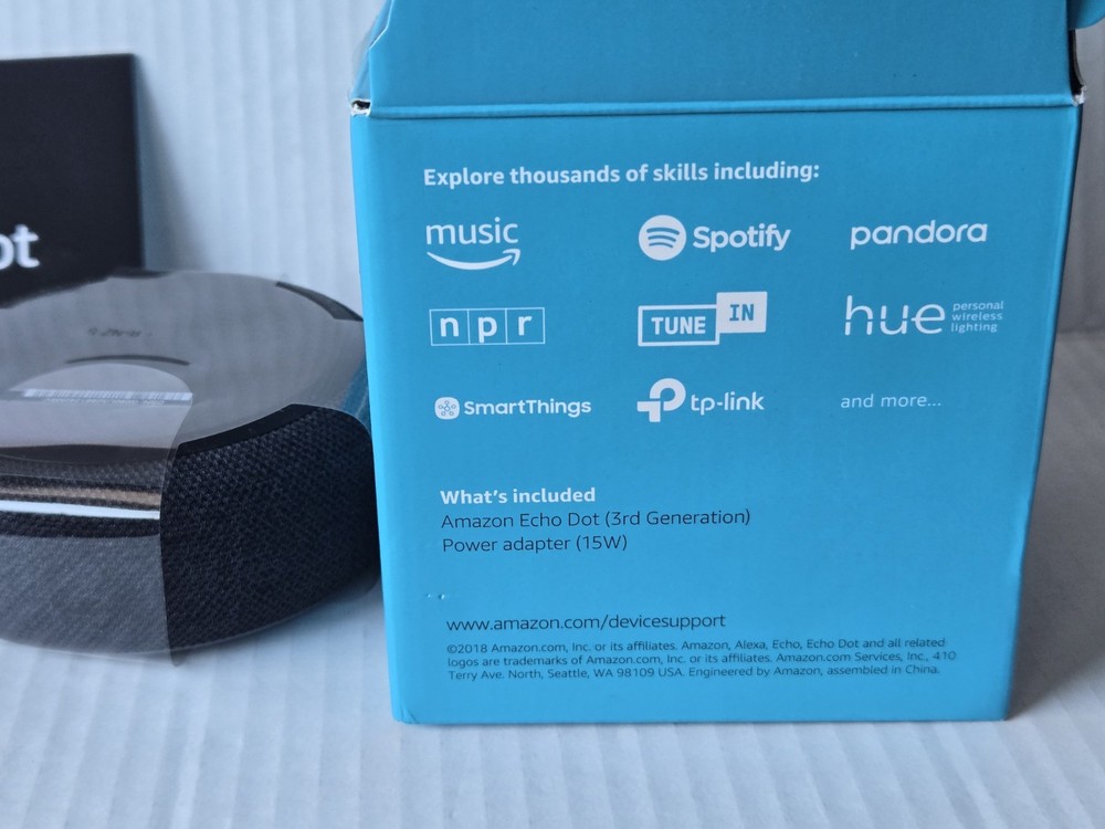 Amazon Echo Dot (3rd Generation) Smart Speaker - Charcoal - Open Box
