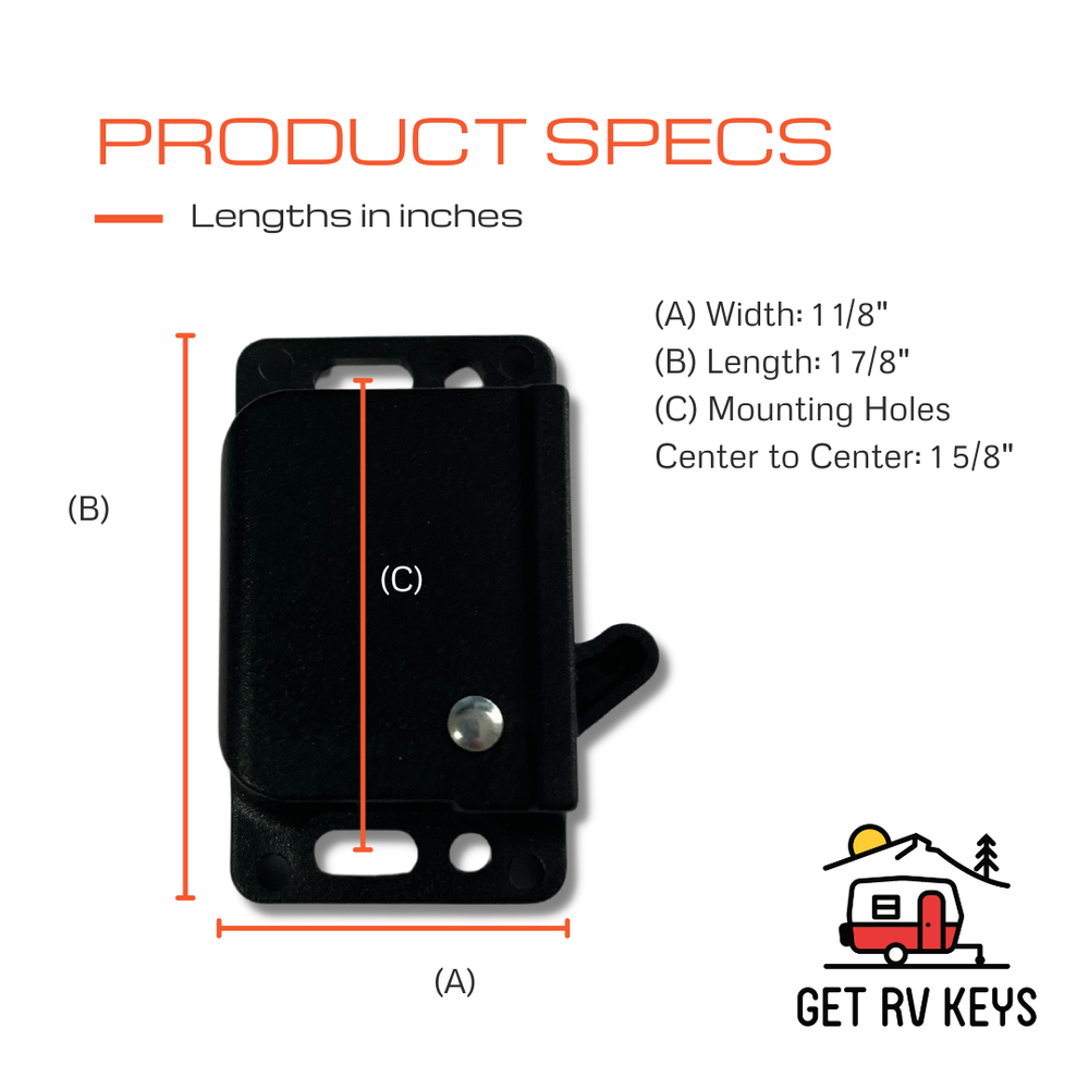 1 Grabber Catch 10 LB Cabinet Push to Close Latch RV Boat Hardware SALE