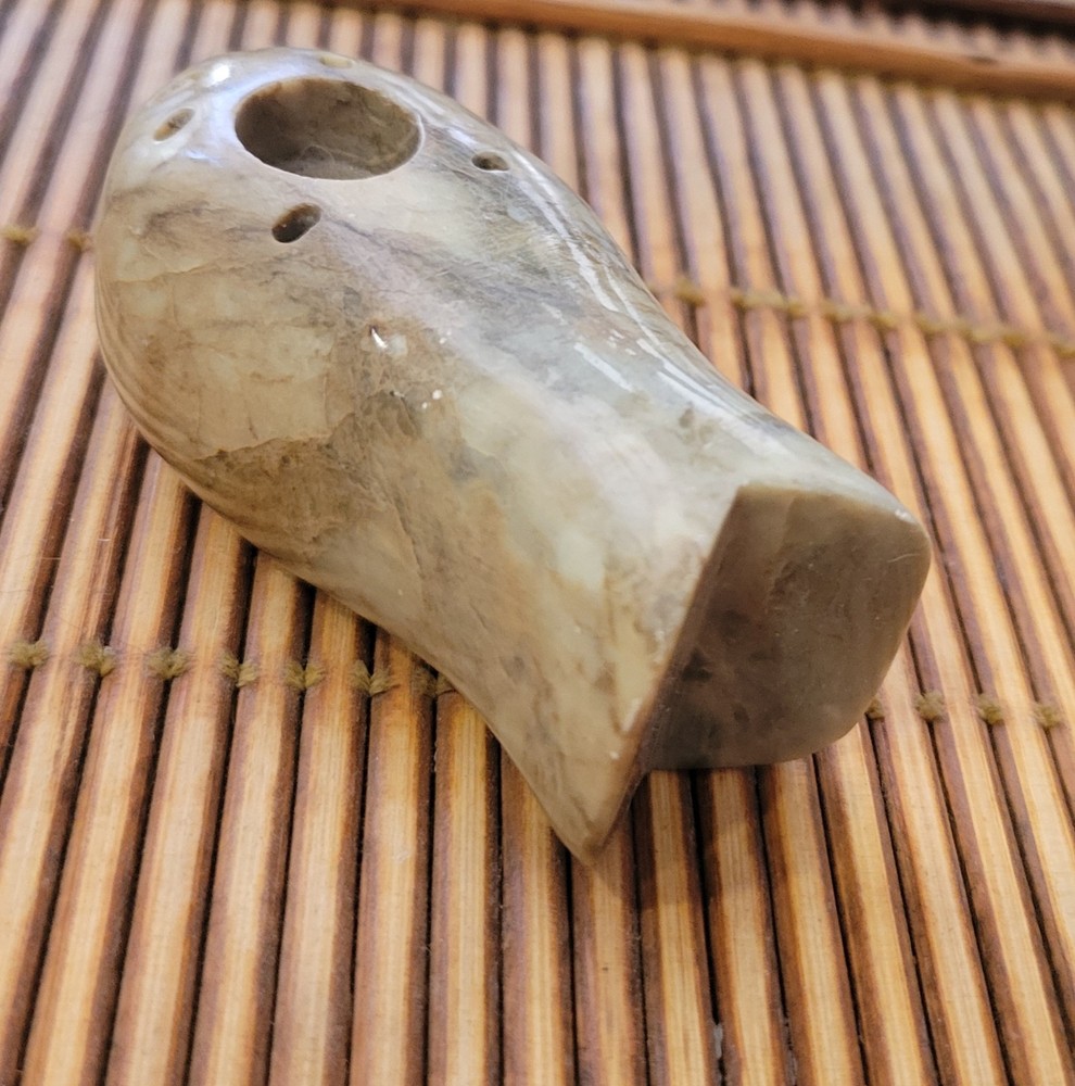 Vintage Carved Marble Stone Basic Fish Incense Burner