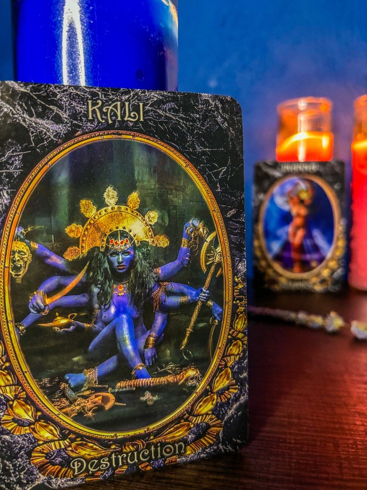 SAME DAY DARK GODDESS ORACLE CARD READING 2 CARDS, PRESENT & FUTURE