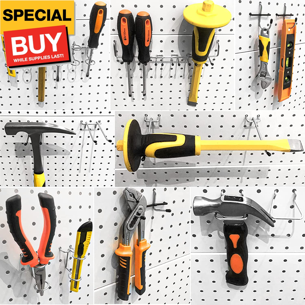 278PCS Pegboard Accessories Organizer Kit, Peg Board Hooks Set with Bins for Org