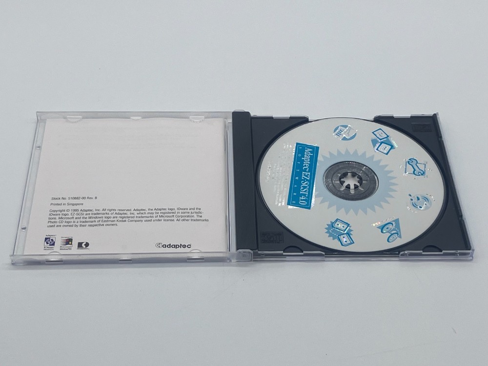 1995 Adaptec EZ-SCSI 4.0 Software For Windows 95/NT/3.1 Quick Reference Guide