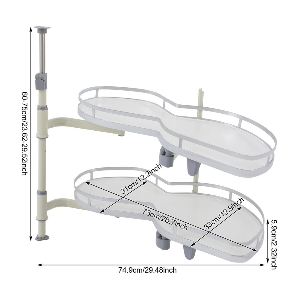 Right Blind Corner Kitchen Cabinet Organizer Pull Out Organizer Each Load 15kg