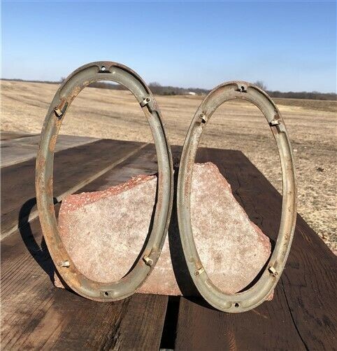 2 Stimpson Computing Scale Metal Frames Weight Display Plates Vintage