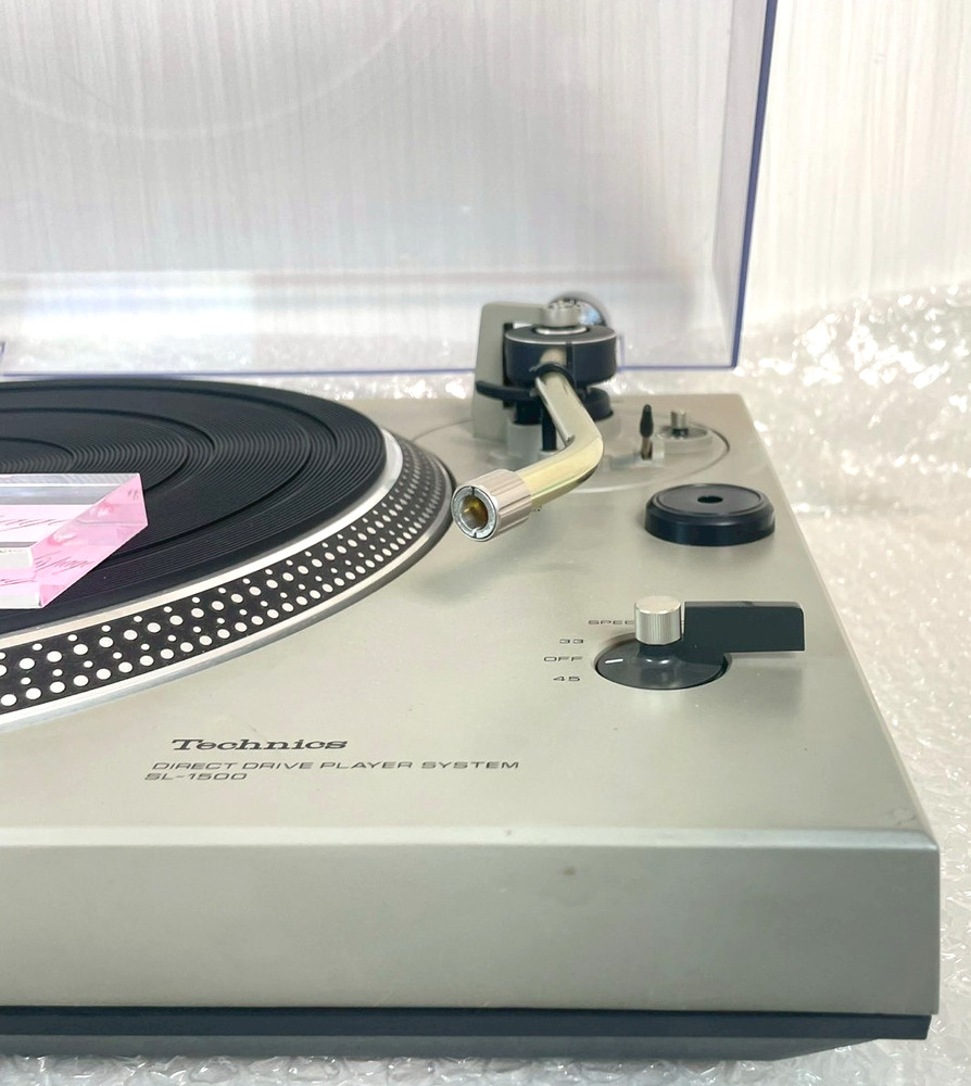 Technics SL-1500 Direct Drive Turntable Silver Vintage Tested