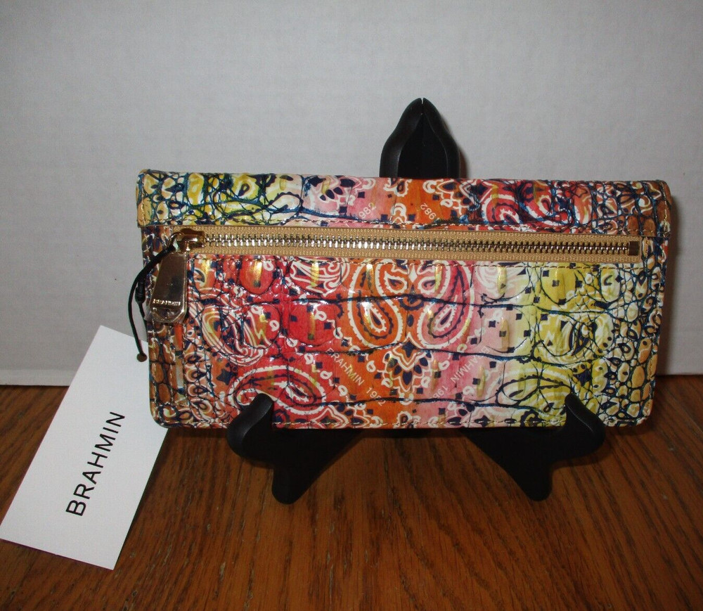 Brahmin Ady Leather Wallet - Multi Bandana - NWT