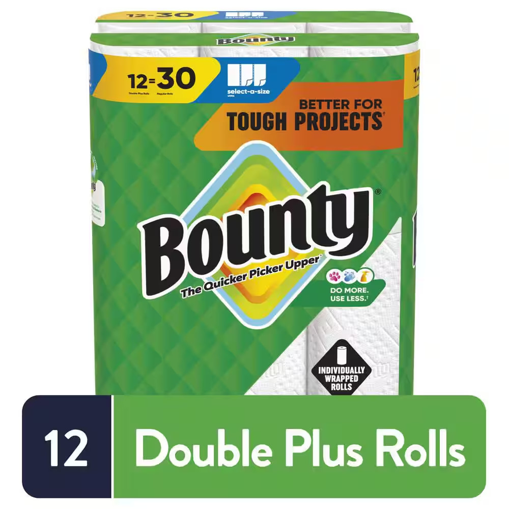 White, Select-A-Size Paper Towel Roll (12 Double plus Rolls)