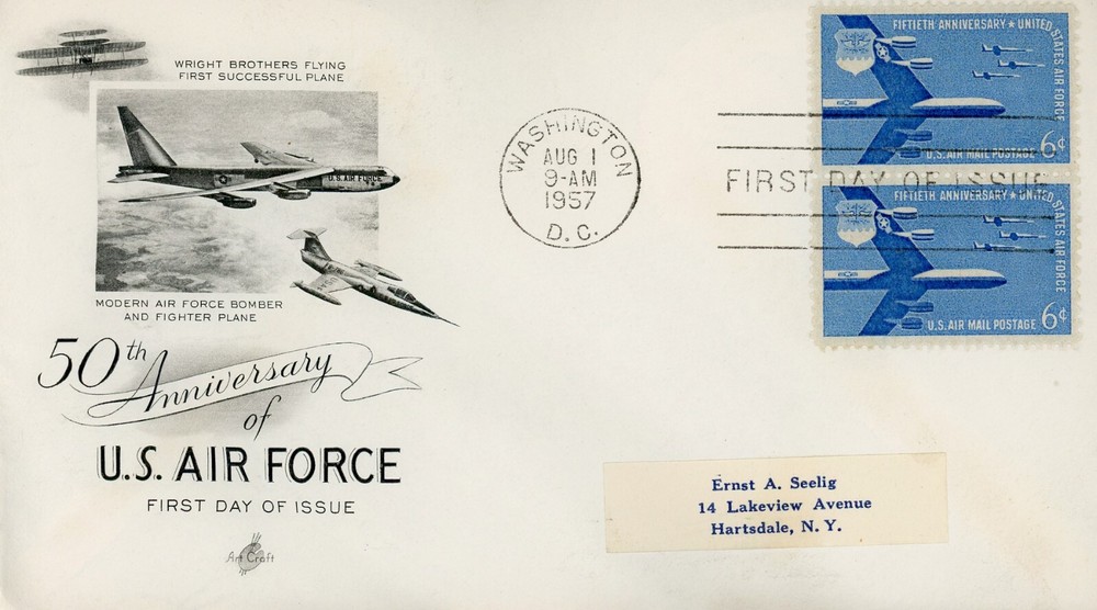 US C49 Pair FDC Air Force ArtCraft Addressed