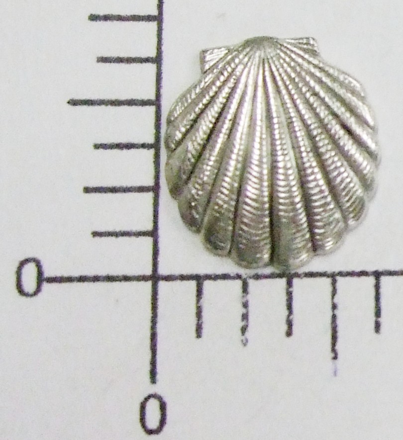 46624        4 Pc. Matte Silver Oxidized Victorian Clamshell Jewelry Finding