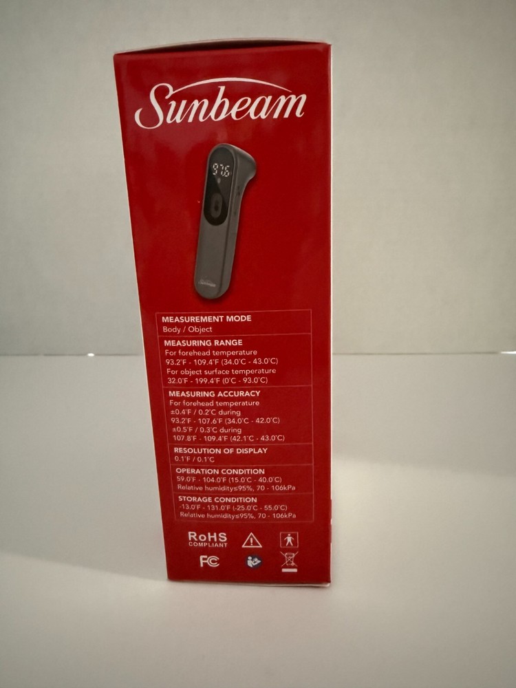 Sunbeam Non-contact Forehead Themometer