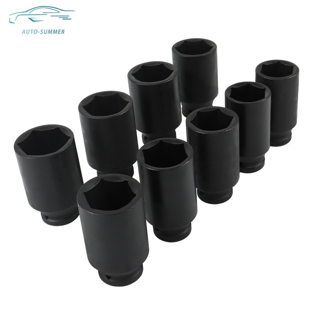 1/2" Drive Metric Axle Hub Nut Socket 9pcs 29-38mm Deep Impact Socket Tool Kit