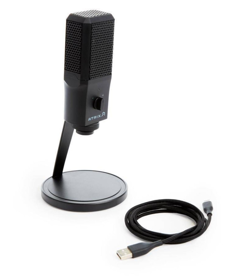 Atrix Desktop USB Streaming Microphone- Black