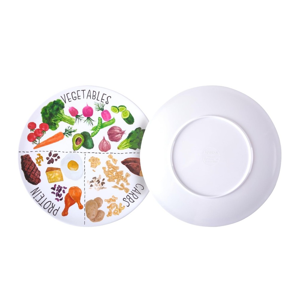 Viynran 10" Portion Control Plate for Balanced Eating - 10 inch, 1 Pack
