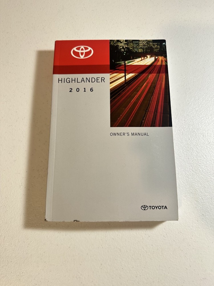 2016 Toyota Highlander Owner's Manual Set