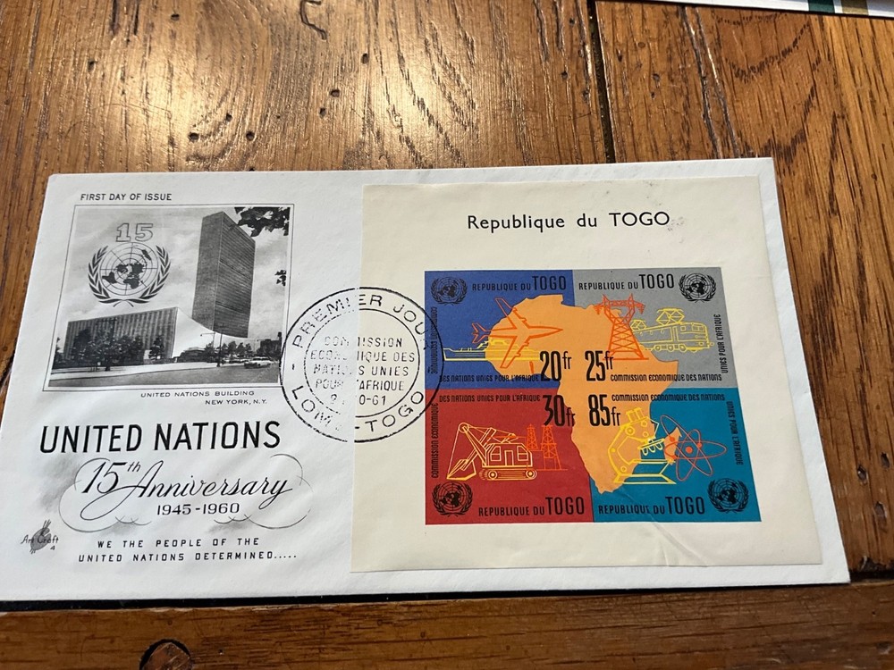 Togo SS Sheet FDC 1961 UN Issue